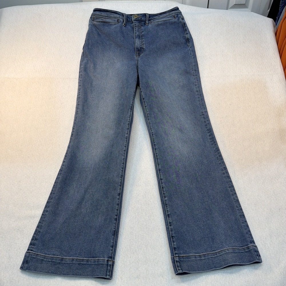 Joie Womens Jeans Light Wash Straight Wide Flare Leg Blue Denim Size 10 Y2K